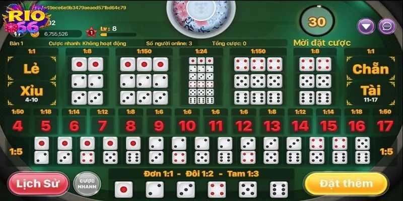 Chơi Tài Xỉu Thông Minh Để Thắng Lớn Mỗi Ngày Cùng Rio66 2 Những cửa cược phổ biến trong trò chơi Tài/Xỉu tại Rio66